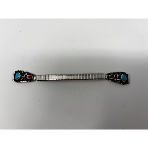 Richard Begay Other - Richard Begay Navajo Sterling Silver Turquoise Coral Watch Band RB Signed
